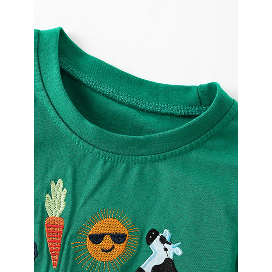 Children’s Embroidered Short Sleeve T-Shirt Apparel and Accessories