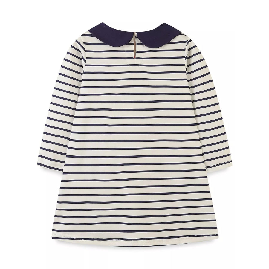 Children’s Embroidered Striped Long Sleeve Dress Apparel and Accessories