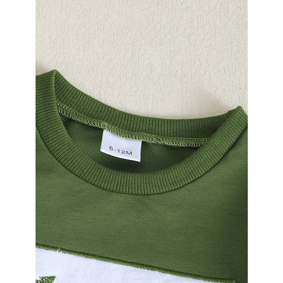 Children’s Embroidered Sweatshirt and Gingham Pants Set Apparel and Accessories