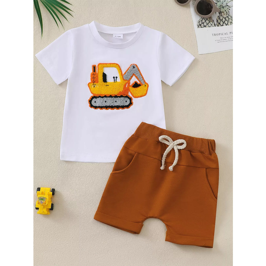 Children’s Embroidered T-shirt & Shorts Set Apparel and Accessories