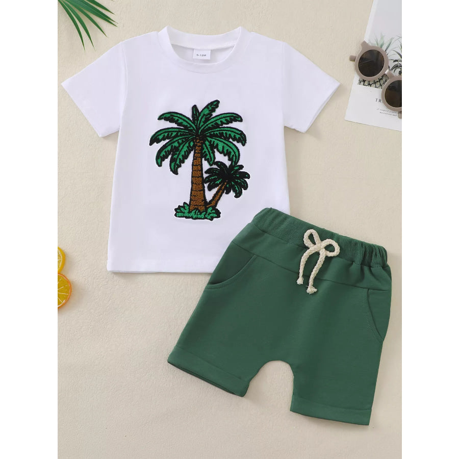 Children’s Embroidered T-shirt & Shorts Set Apparel and Accessories