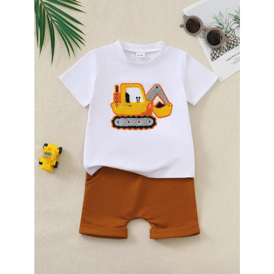 Children’s Embroidered T-shirt & Shorts Set Apparel and Accessories