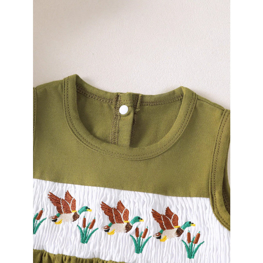 Children’s Embroidered Top and Camo Bottom Set Apparel and Accessories