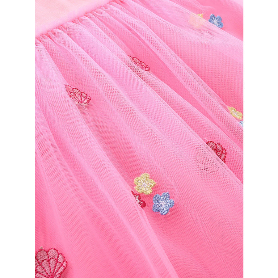 Children’s Embroidered Tulle Dress Apparel and Accessories