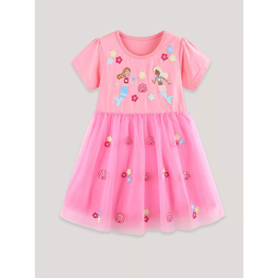 Children’s Embroidered Tulle Dress Apparel and Accessories
