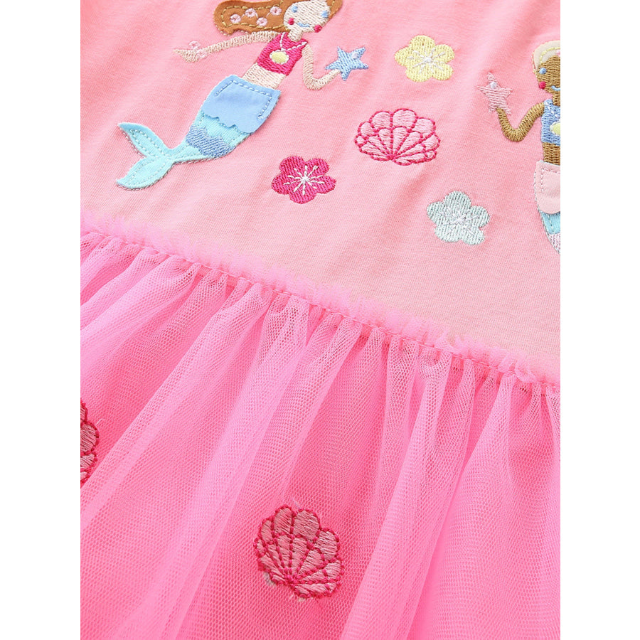 Children’s Embroidered Tulle Dress Apparel and Accessories