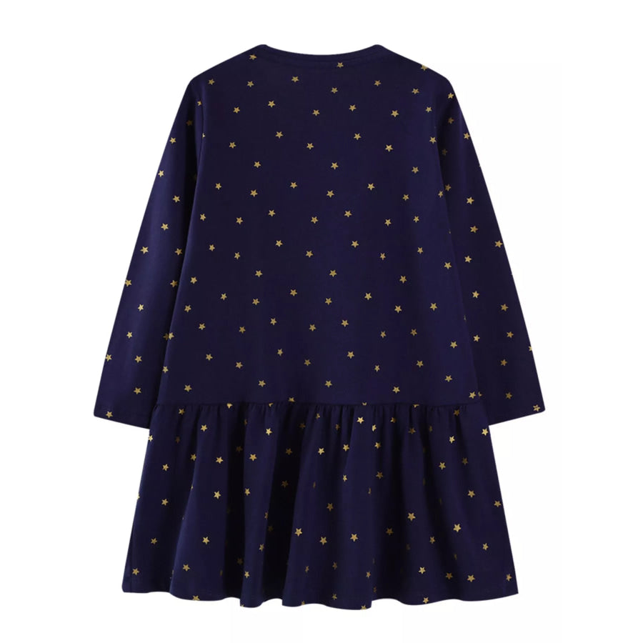Children’s Embroidered Unicorn Long Sleeve Dress Apparel and Accessories