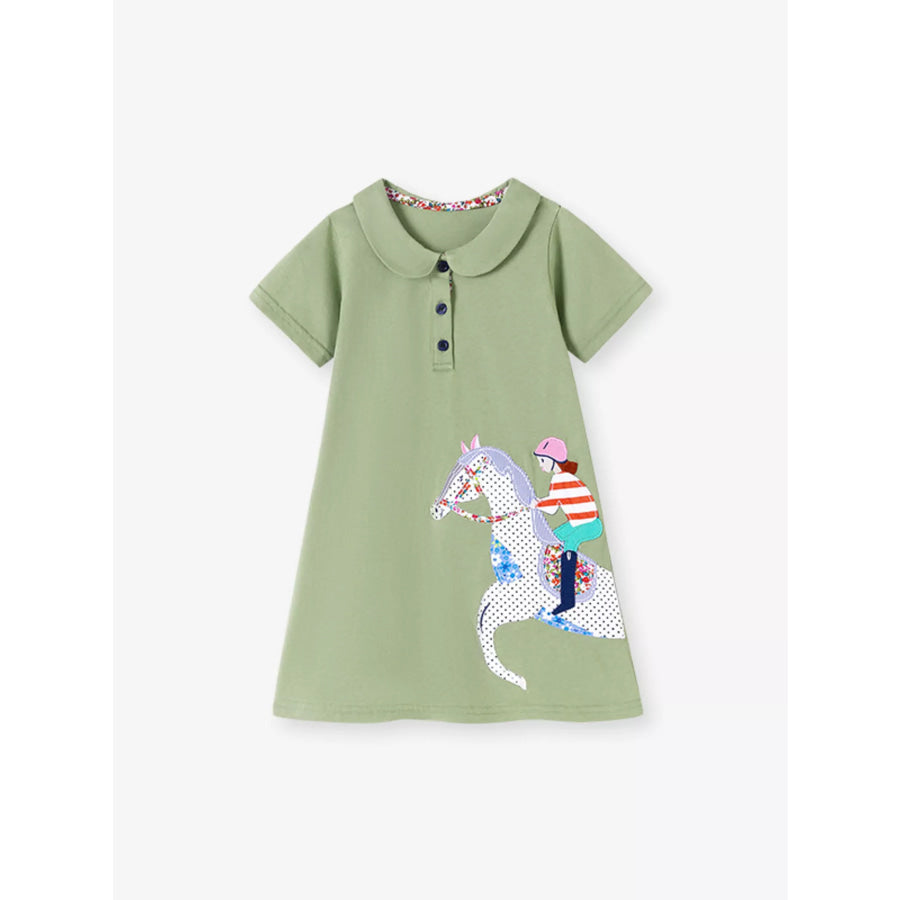 Children’s Equestrian Short Sleeve Polo Dress Apparel and Accessories
