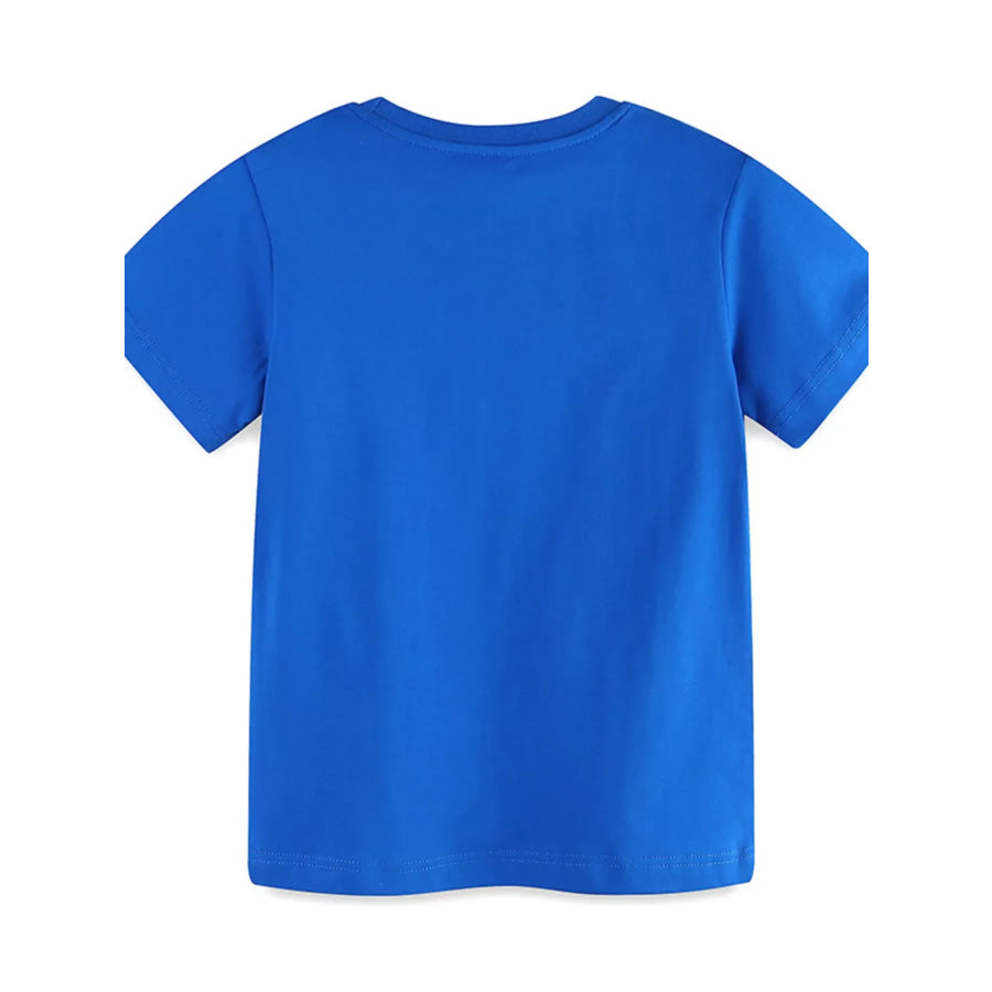 Children’s Excavator Graphic Round Neck T-Shirt Apparel and Accessories