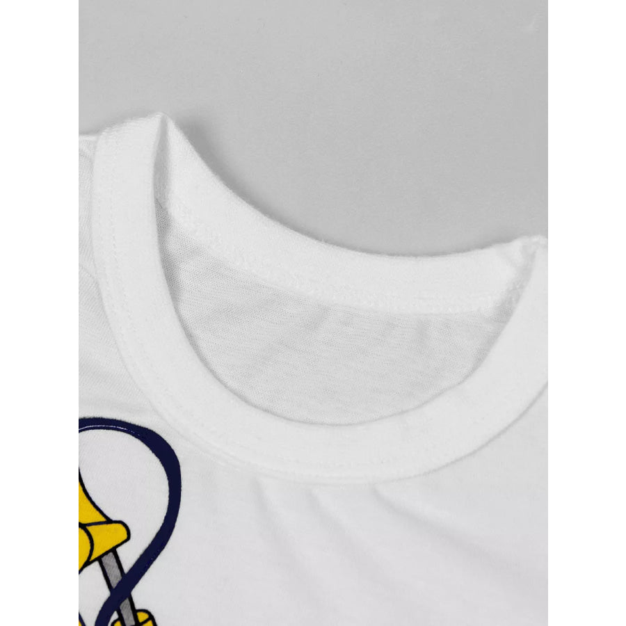 Children’s Excavator Graphic Round Neck Tee Apparel and Accessories