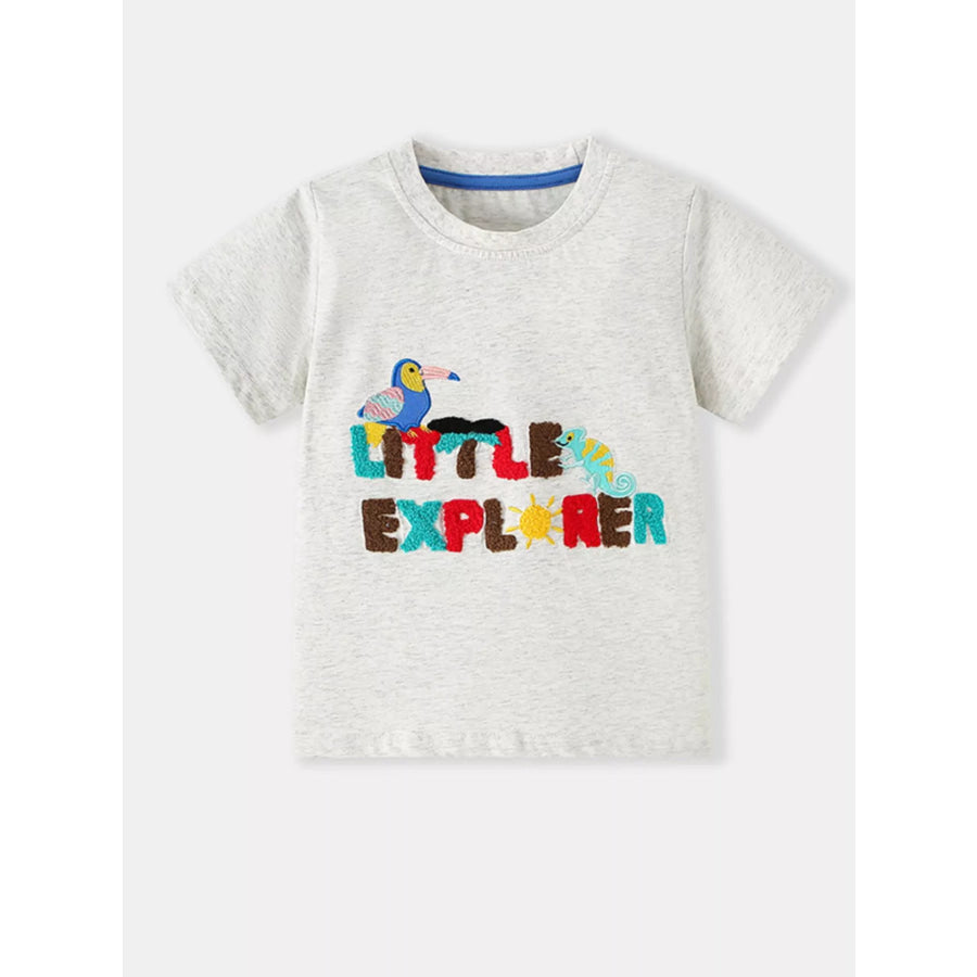 Children’s Explorer Round Neck T-Shirt Light Gray / 2-3Y Apparel and Accessories