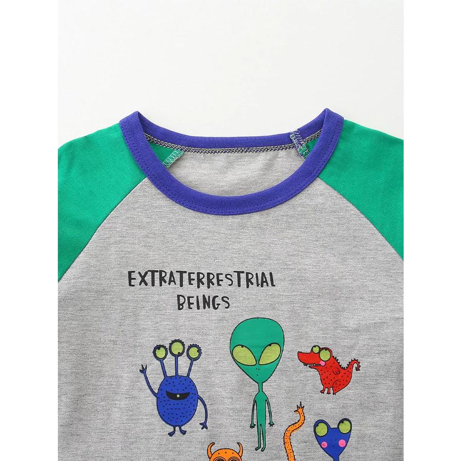 Children’s ’Extraterrestrial Beings’ Graphic Long Sleeve T-Shirt Apparel and Accessories
