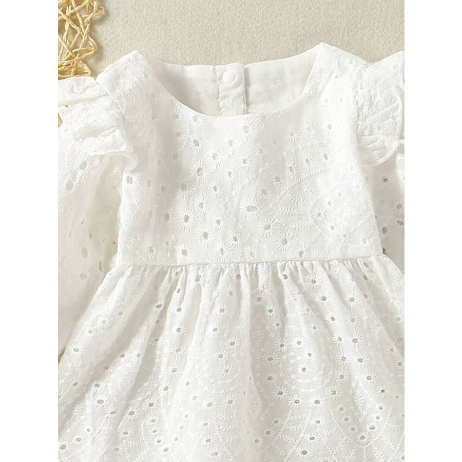 Children’s Eyelet Embroidered Ruffled Top and Shorts Set Apparel and Accessories