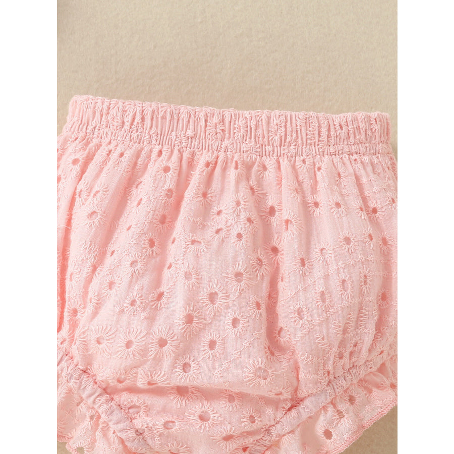 Children’s Eyelet Embroidered Ruffled Top and Shorts Set Apparel and Accessories