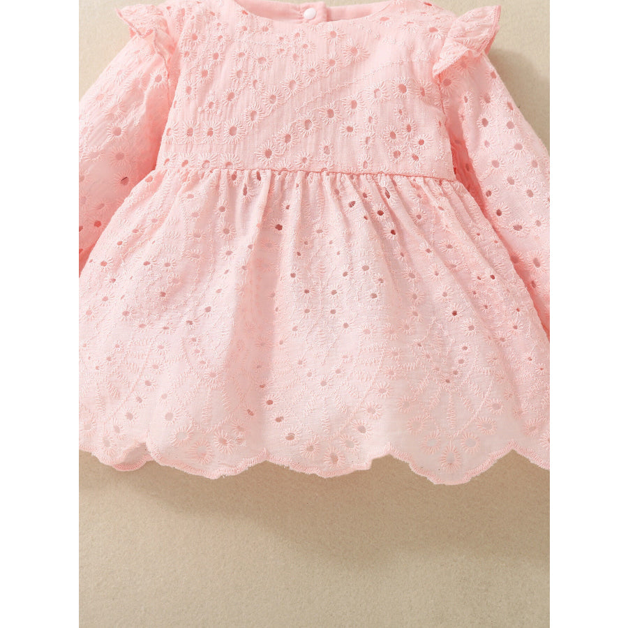 Children’s Eyelet Embroidered Ruffled Top and Shorts Set Apparel and Accessories