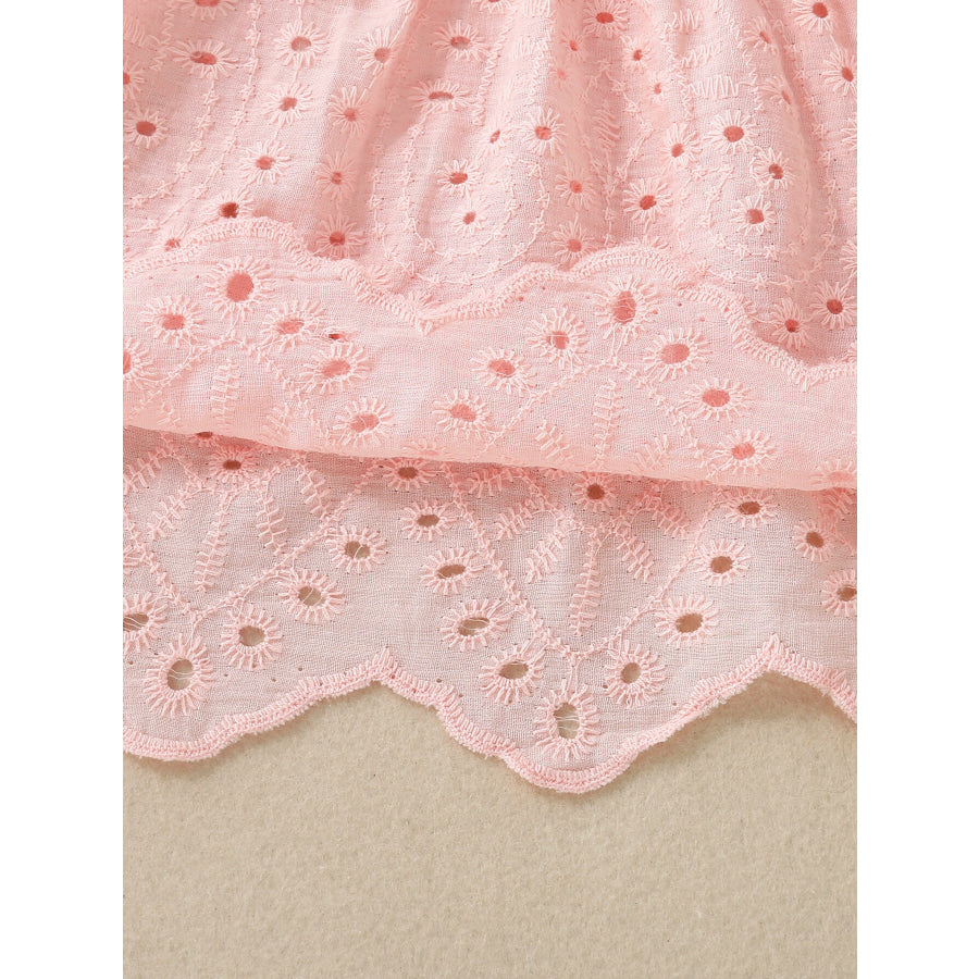 Children’s Eyelet Embroidered Ruffled Top and Shorts Set Apparel and Accessories