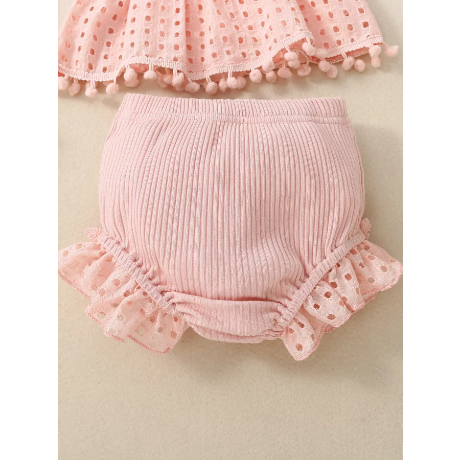 Children’s Eyelet Smocked Tank Top and Ruffled Bloomers Set Apparel and Accessories