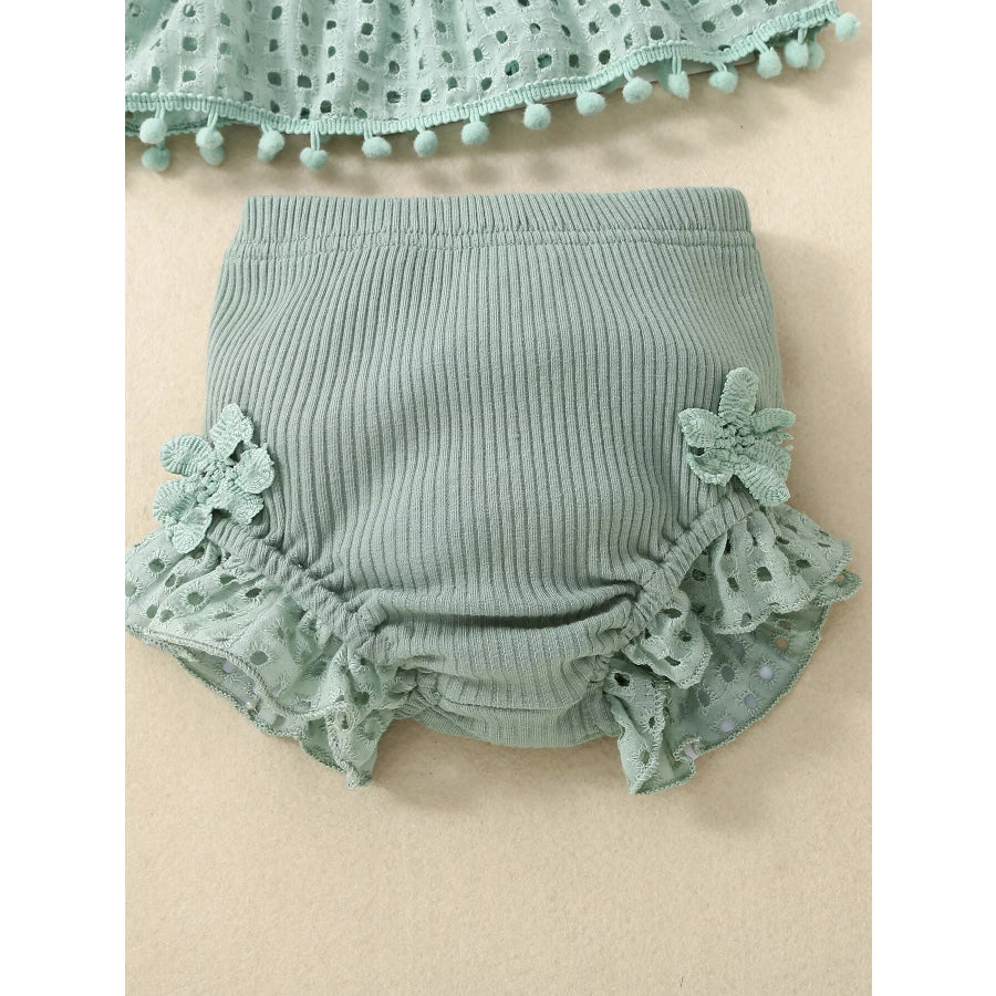 Children’s Eyelet Smocked Tank Top and Ruffled Bloomers Set Apparel and Accessories