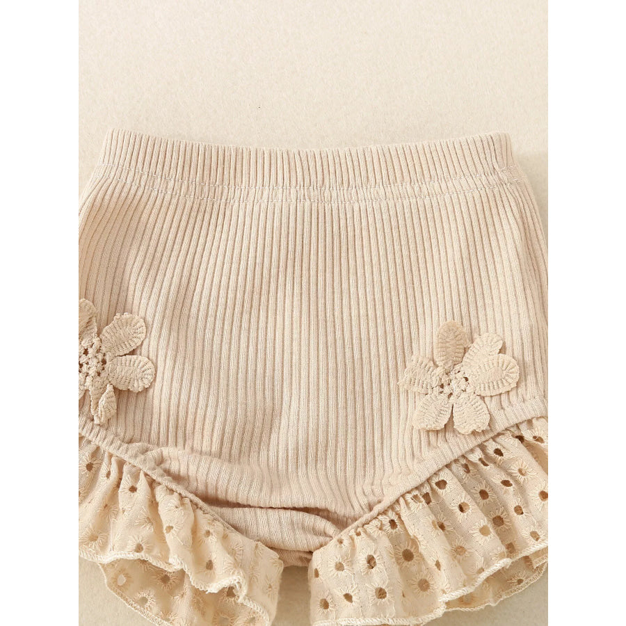 Children’s Eyelet Smocked Tank Top and Ruffled Bloomers Set Apparel and Accessories