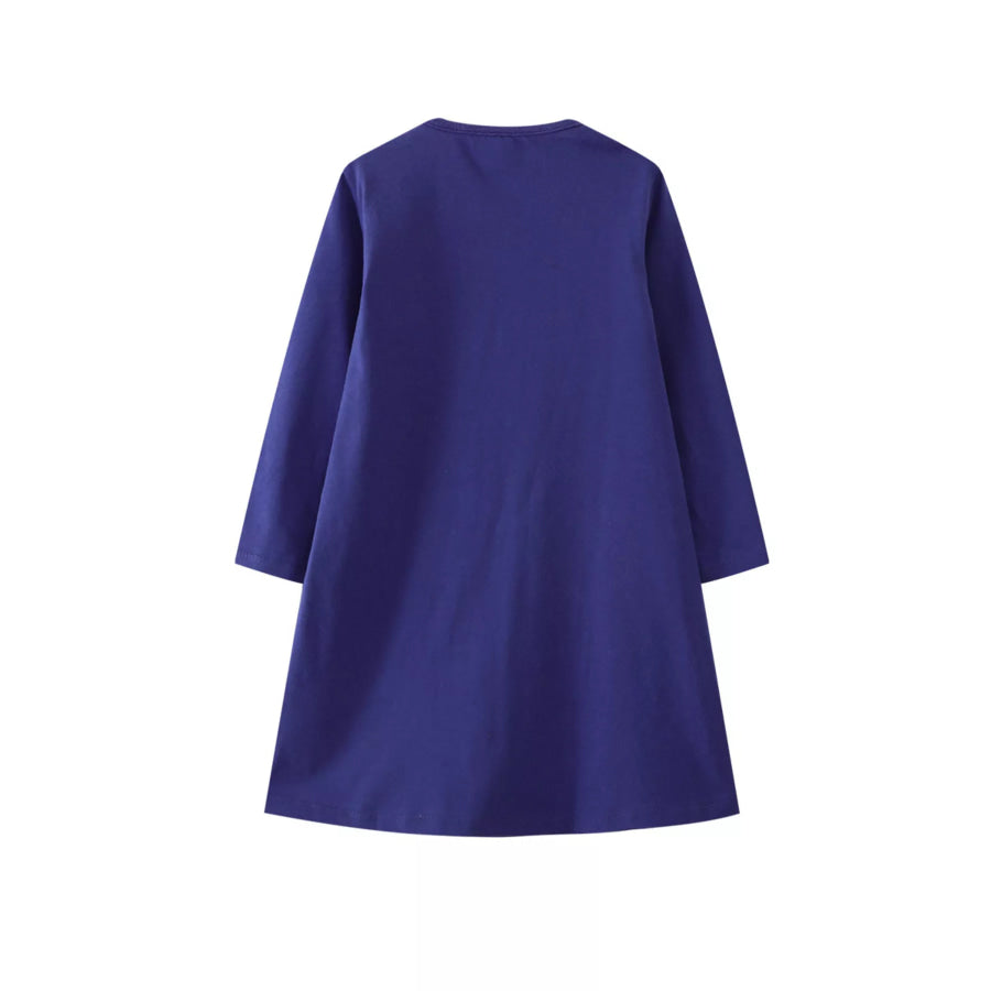 Children’s Fairy Applique Long Sleeve Casual Dress Apparel and Accessories