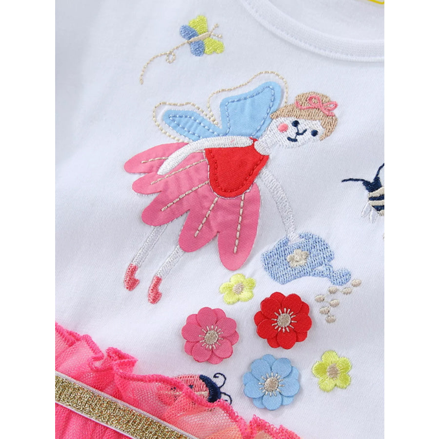 Children’s Fairy Applique Rainbow Tulle Dress Apparel and Accessories