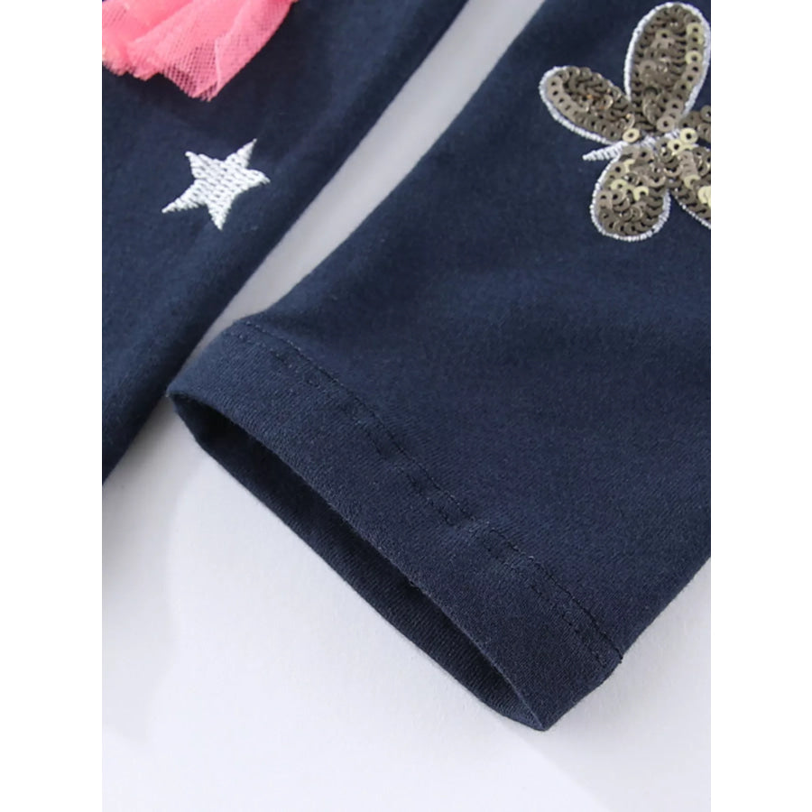 Children’s Fairy Embroidered & Sequin Butterfly Leggings Apparel and Accessories