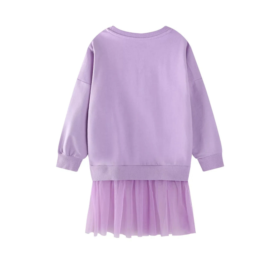 Children’s Fairy Embroidered Tulle Sweatshirt Dress Apparel and Accessories