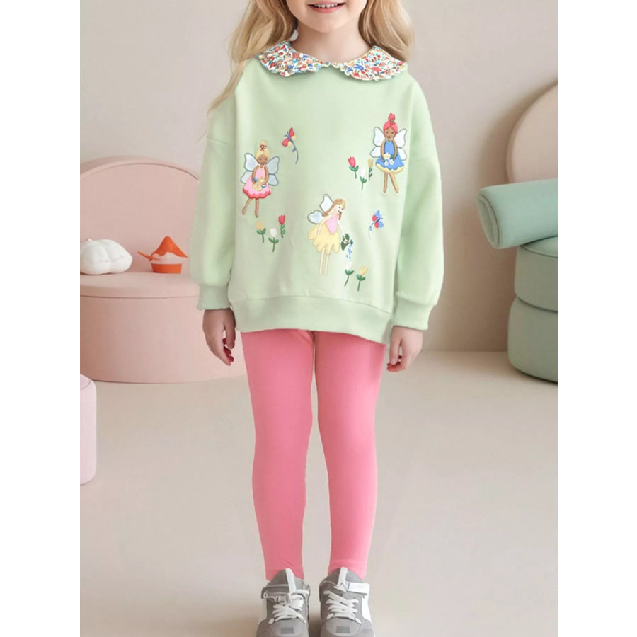 Children’s Fairy Sweatshirt & Leggings Set Blush Pink / 2Y Apparel and Accessories