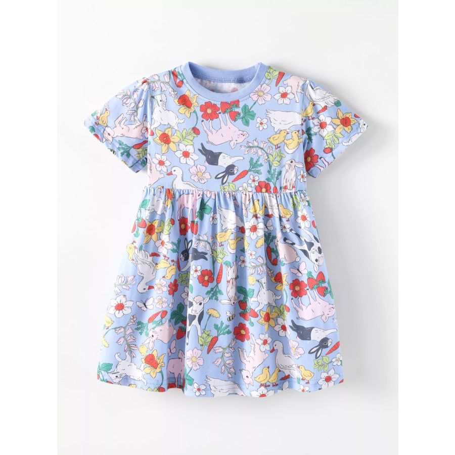 Children’s Farm Animal Print Dress Apparel and Accessories