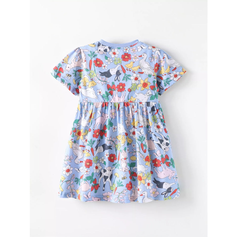 Children’s Farm Animal Print Dress Apparel and Accessories