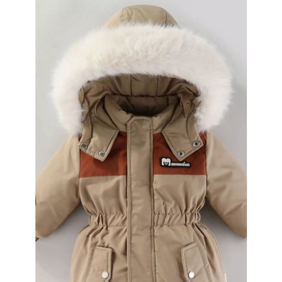 Children’s Faux Fur Hood One-Piece Apparel and Accessories