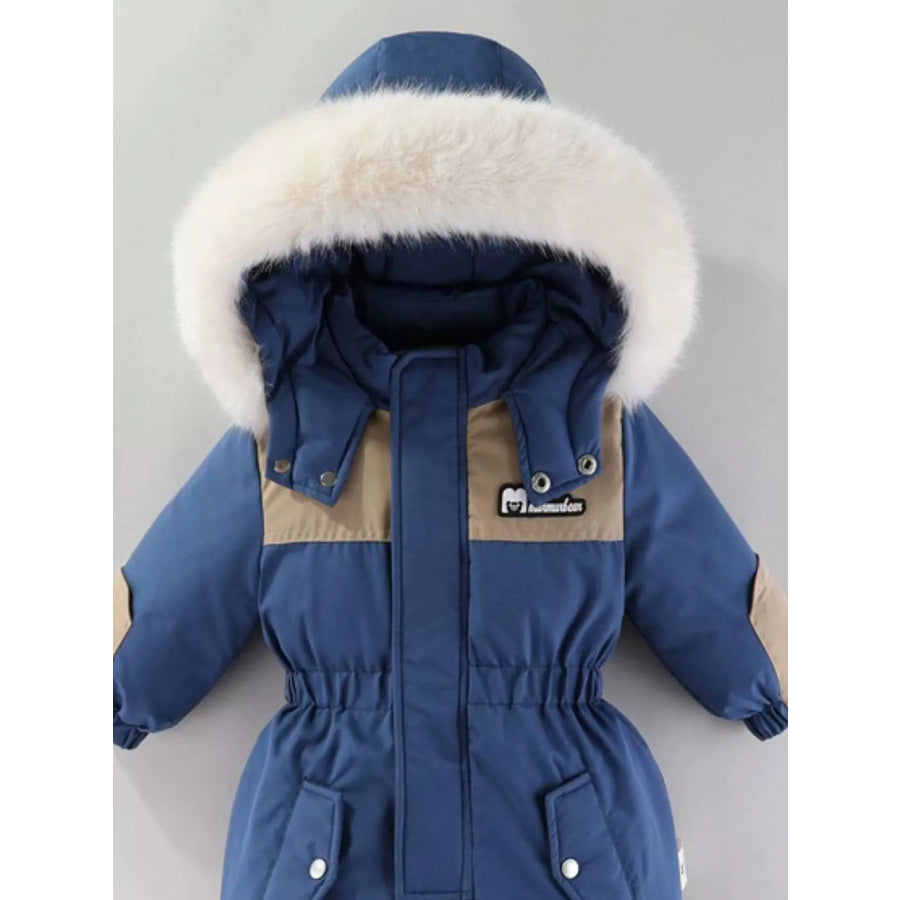 Children’s Faux Fur Hood One-Piece Apparel and Accessories