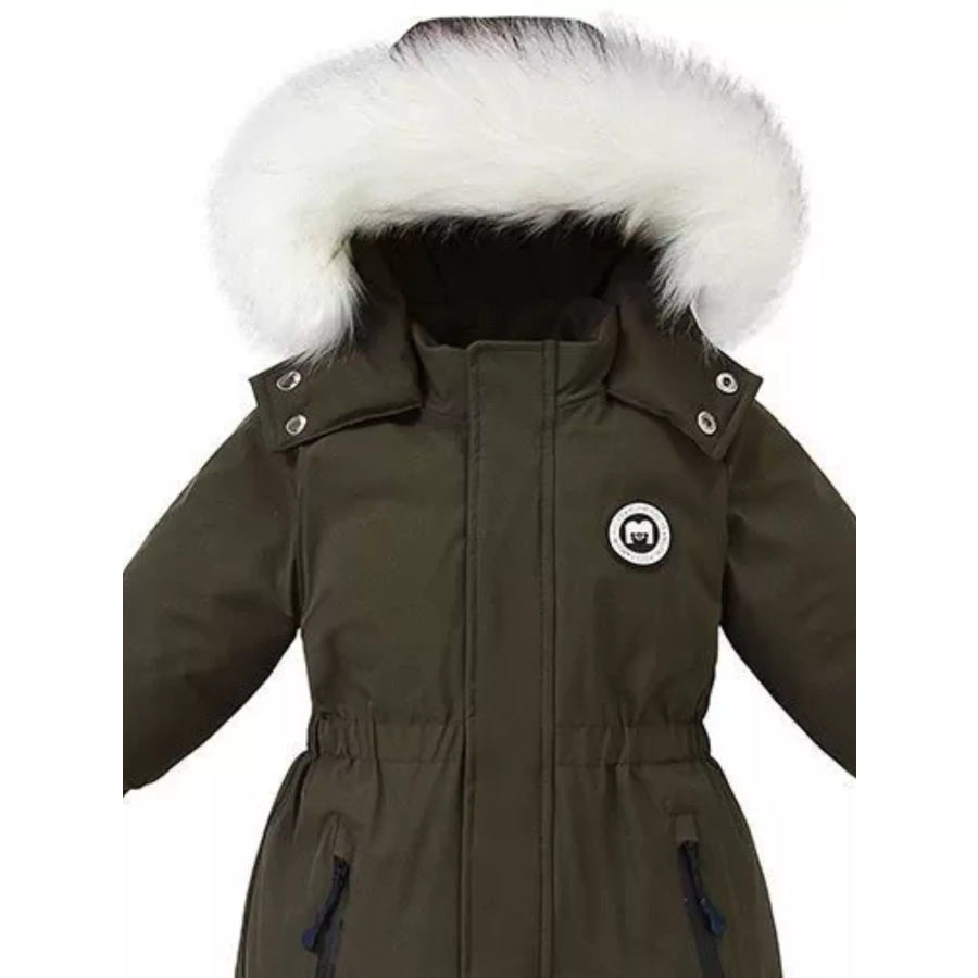 Children’s Faux Fur Hood One-Piece Apparel and Accessories