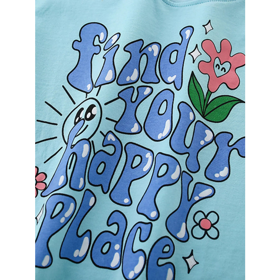 Children’s Find Your Happy Place T-Shirt and Shorts Set Apparel and Accessories