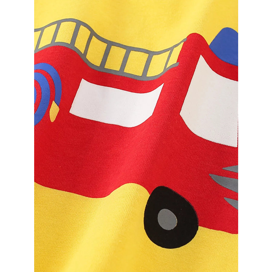 Children’s Fire Truck Graphic Tee Apparel and Accessories