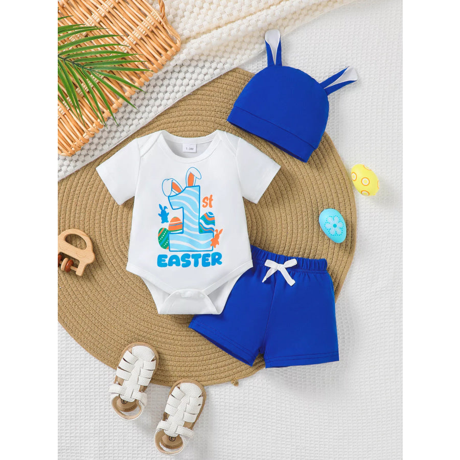 Children’s First Easter 3-Piece Outfit Set Blue / 0-3M Apparel and Accessories