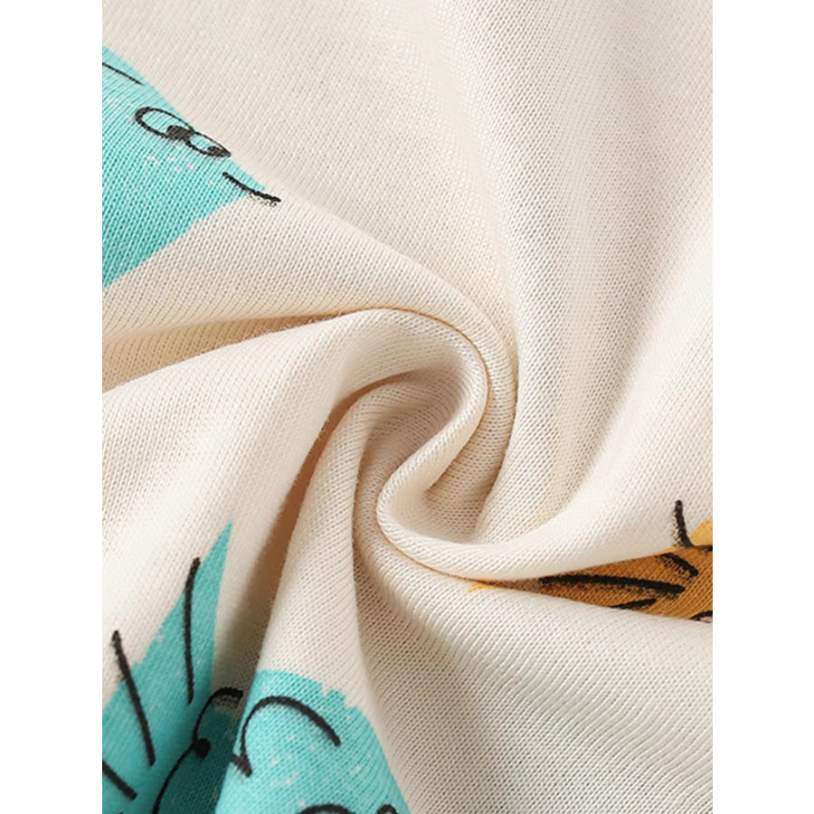 Children’s Fish Print Round Neck T-Shirt Apparel and Accessories