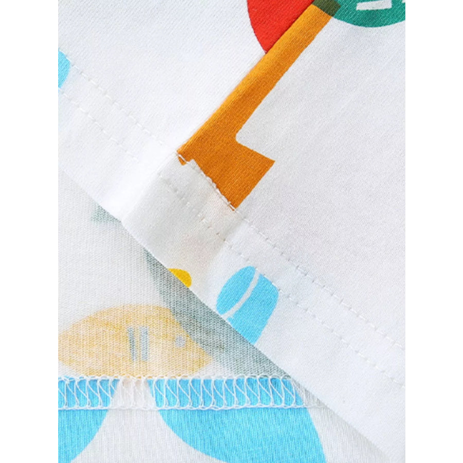 Children’s Fish Print Round Neck Tee Apparel and Accessories