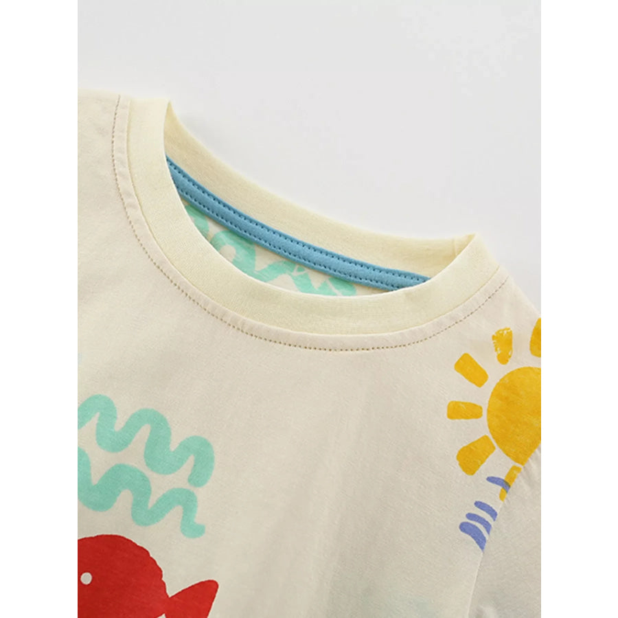 Children’s Fish Short Sleeve Tee and Shorts Set Apparel and Accessories