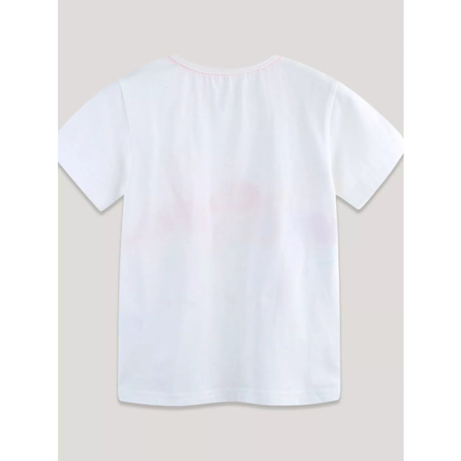Children’s Flamingo Print Short Sleeve T-Shirt Apparel and Accessories