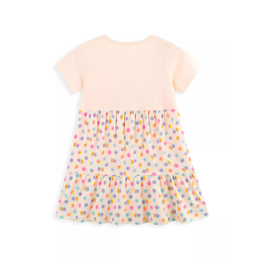 Children’s Flamingo Print Tiered Casual Dress Apparel and Accessories