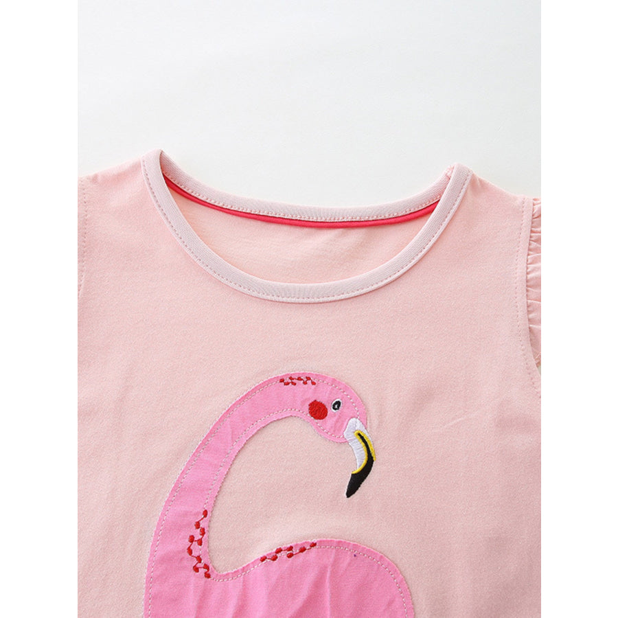 Children’s Flamingo Ruffle Tulle Dress Apparel and Accessories