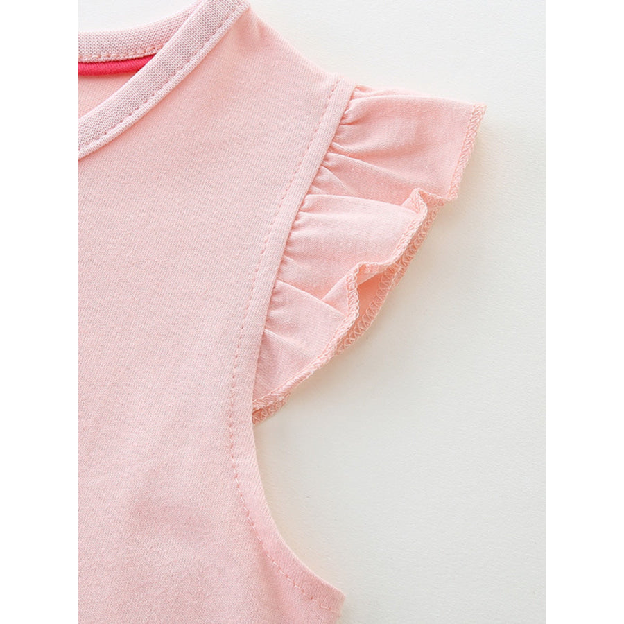 Children’s Flamingo Ruffle Tulle Dress Apparel and Accessories