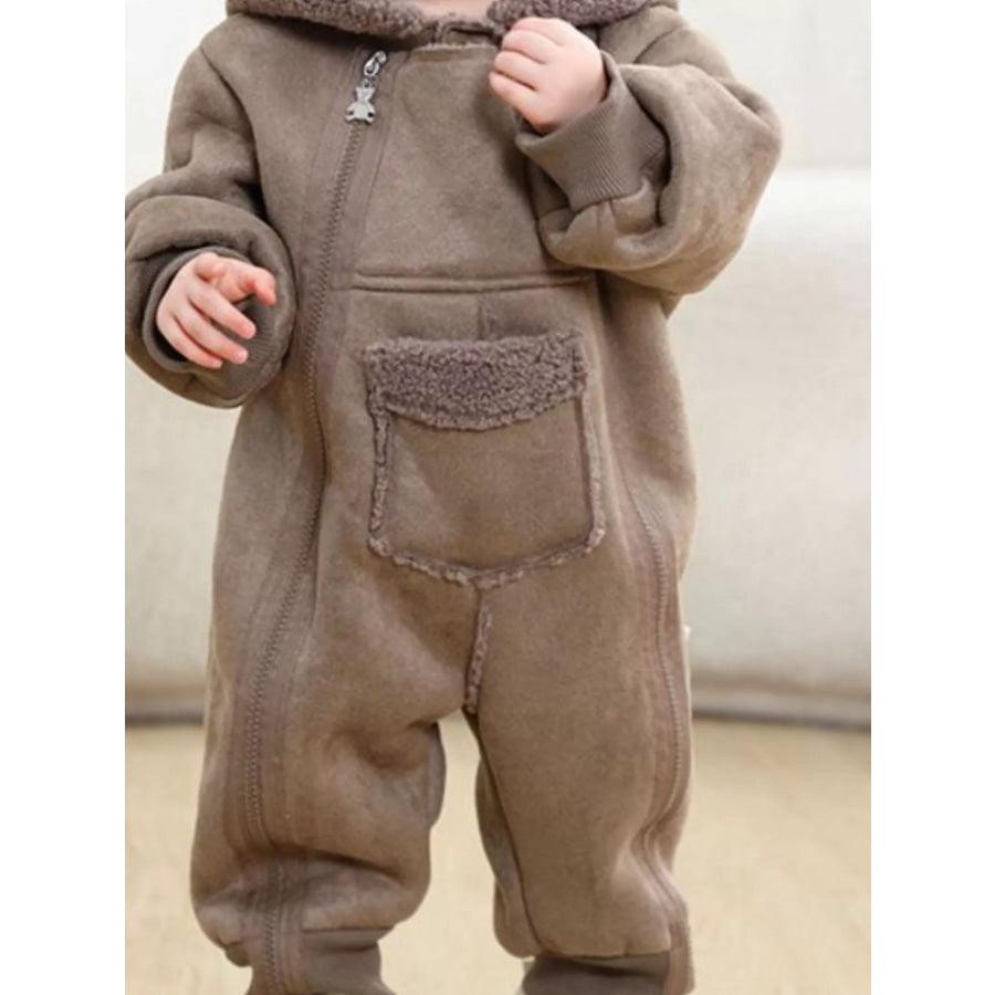 Children’s Fleece Hooded One-Piece Jumpsuit Apparel and Accessories
