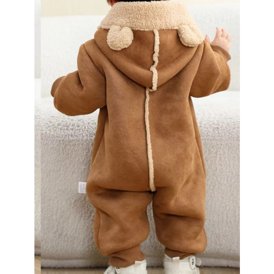 Children’s Fleece Hooded One-Piece Jumpsuit Apparel and Accessories
