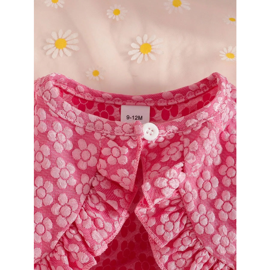 Children’s Floral and Butterfly Dress Cardigan Set with Headband Apparel Accessories