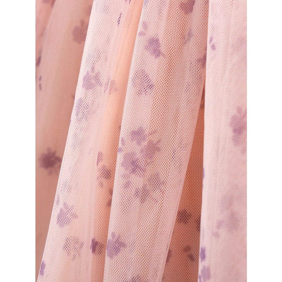 Children’s Floral Bunny Applique Tulle Dress Apparel and Accessories