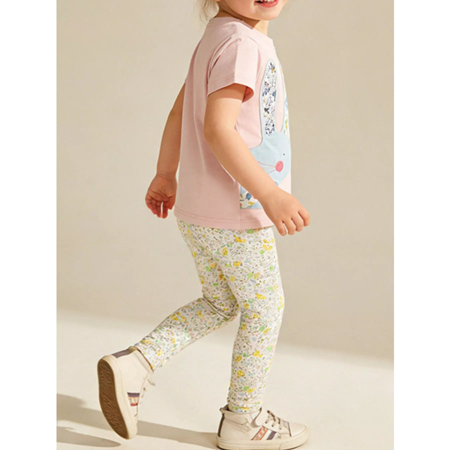 Children’s Floral Bunny Top & Pants Set Apparel and Accessories