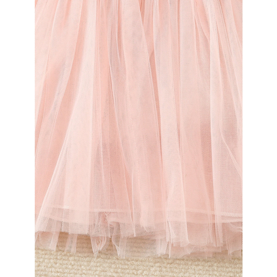 Children’s Floral Cap Sleeve Tulle Dress Apparel and Accessories