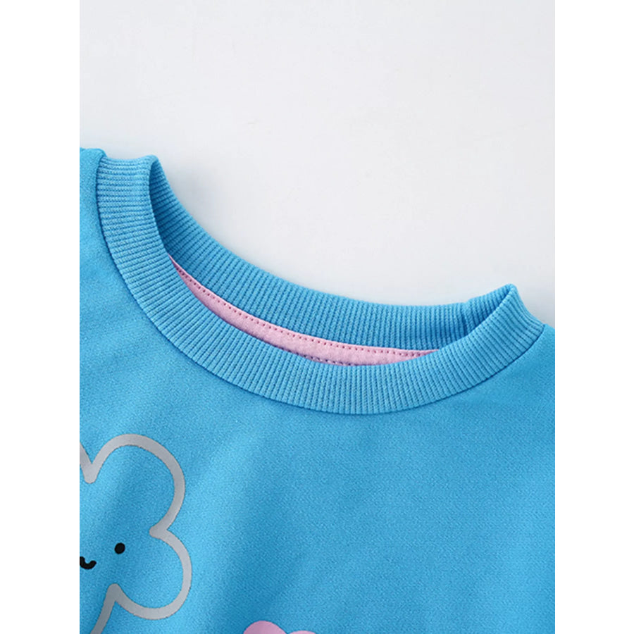 Children’s Floral Crew Neck Casual Sweatshirt Apparel and Accessories